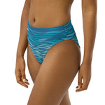 Load image into Gallery viewer, SG High-Waisted Bikini Bottom (Teal Waves)
