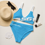 Load image into Gallery viewer, SG High-Waisted Bikini Swimsuit (Sky Blue)
