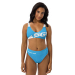 Load image into Gallery viewer, SG High-Waisted Bikini Swimsuit (Sky Blue)
