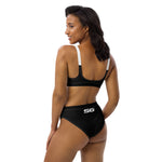 Load image into Gallery viewer, SG High-Waisted Bikini Swimsuit (Solid Blacki)
