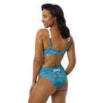 Load image into Gallery viewer, SG High-Waisted Bikini Swimsuit (Teal Waves)
