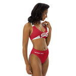 Load image into Gallery viewer, SG High-Waisted Bikini Swimsuit (Solid Red)
