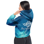 Load image into Gallery viewer, Scuba Cropped Windbreaker - Tribal Ray (Deep Ocean)
