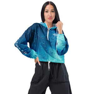 Scuba Cropped Windbreaker - Tribal Ray (Deep Ocean)