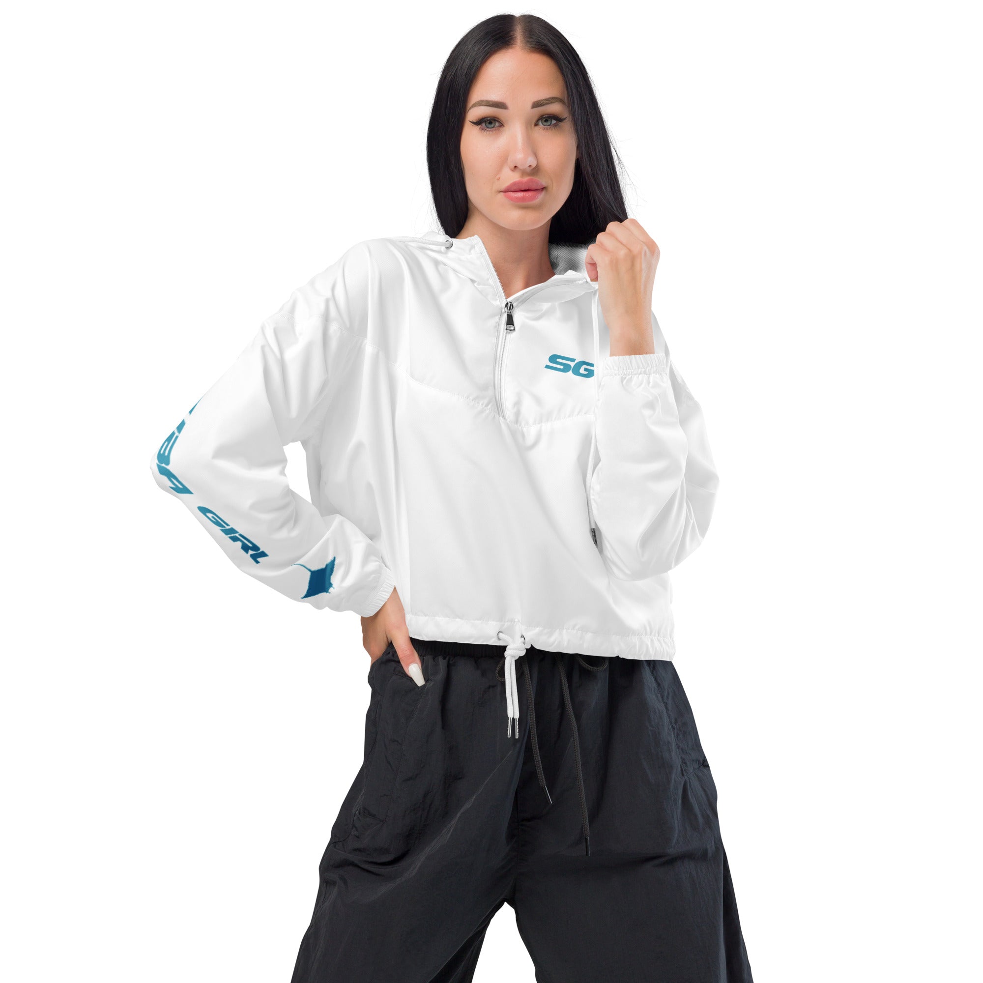 Scuba Cropped Windbreaker - SG Turbo (White)