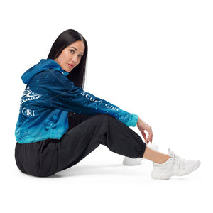 Scuba Cropped Windbreaker - Tribal Ray (Deep Ocean)