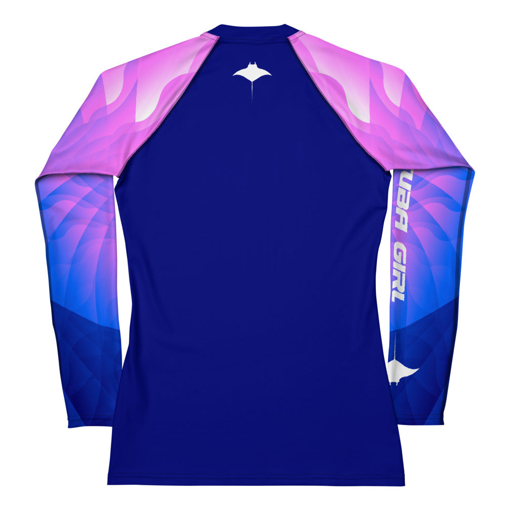 Women's Scuba Rash Guard - Turbo Ray (Pink Shell)