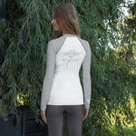 Load image into Gallery viewer, Women&#39;s Scuba Rash Guard - Tribal Ray (Gray)
