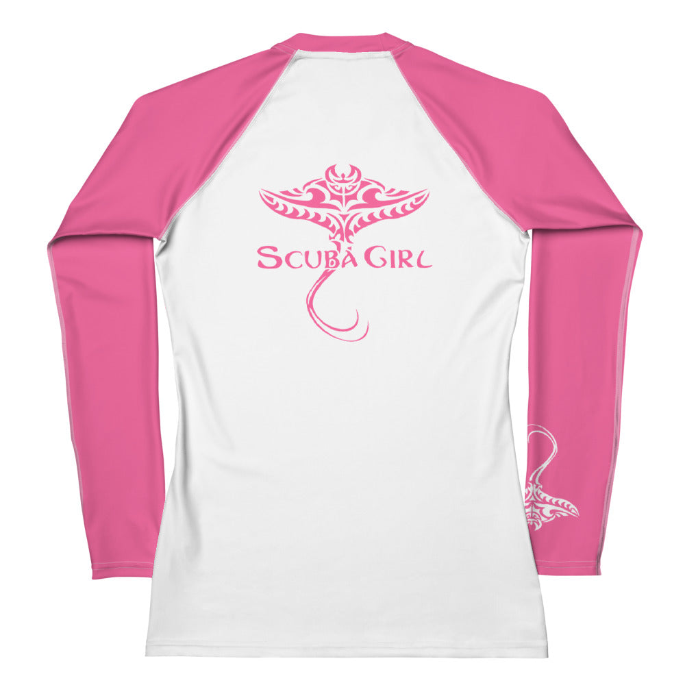 Rash Guard - Tribal Ray (Pink)