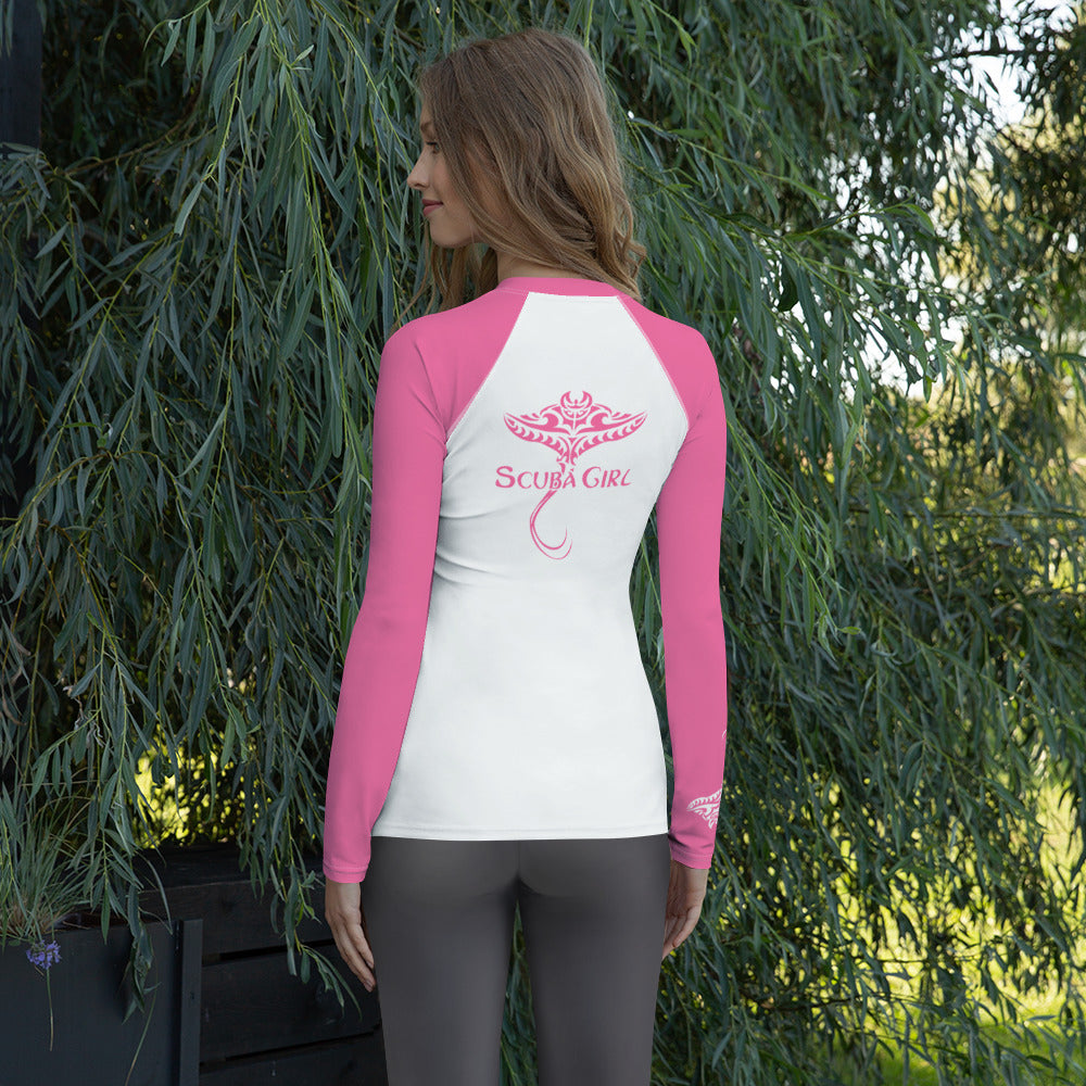 Rash Guard - Tribal Ray (Pink)