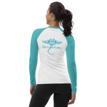 Load image into Gallery viewer, Women&#39;s SCUBA Rash Guard - Tribal Ray (Teal)
