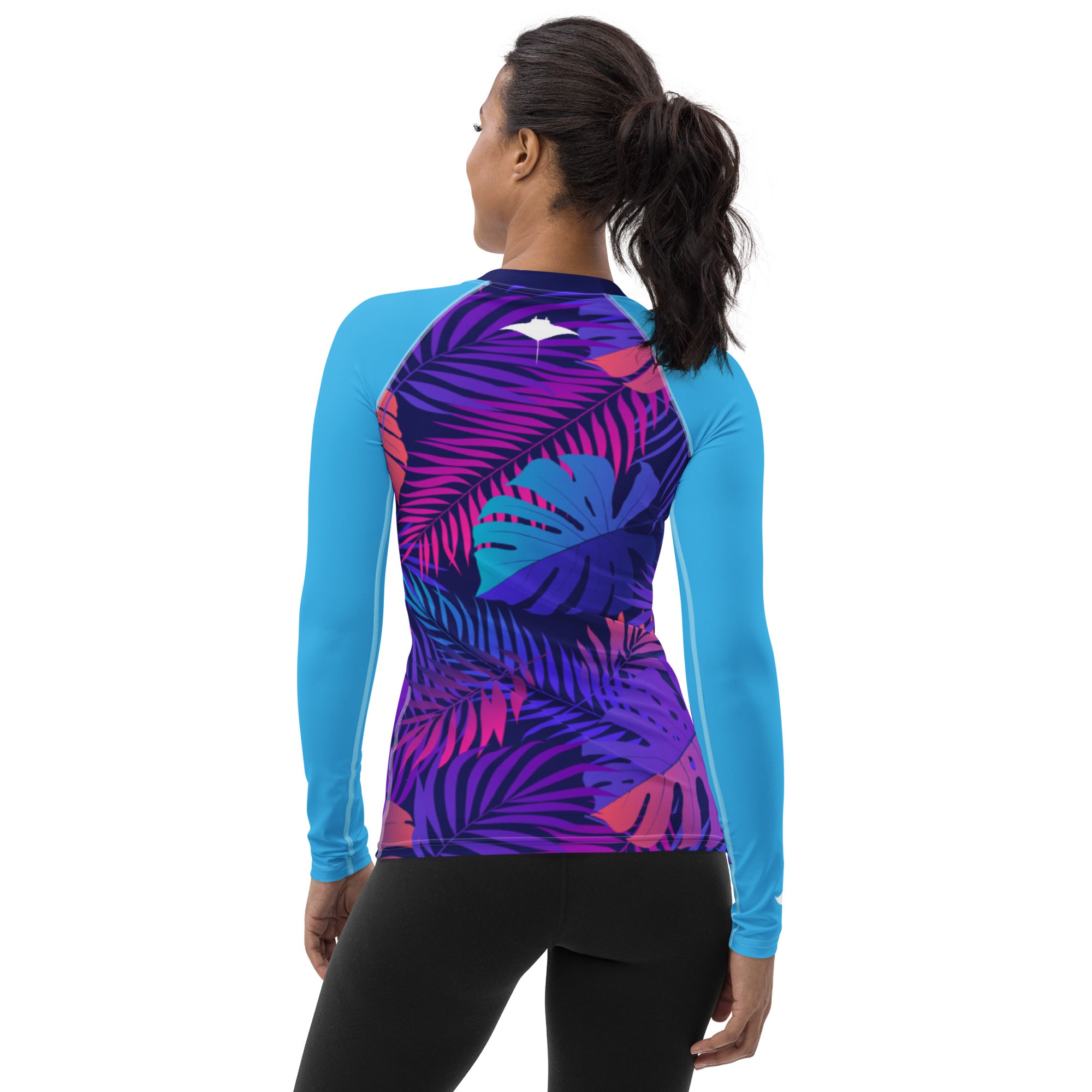 Women's Rash Guard - Turbo (Tropical Leaves)