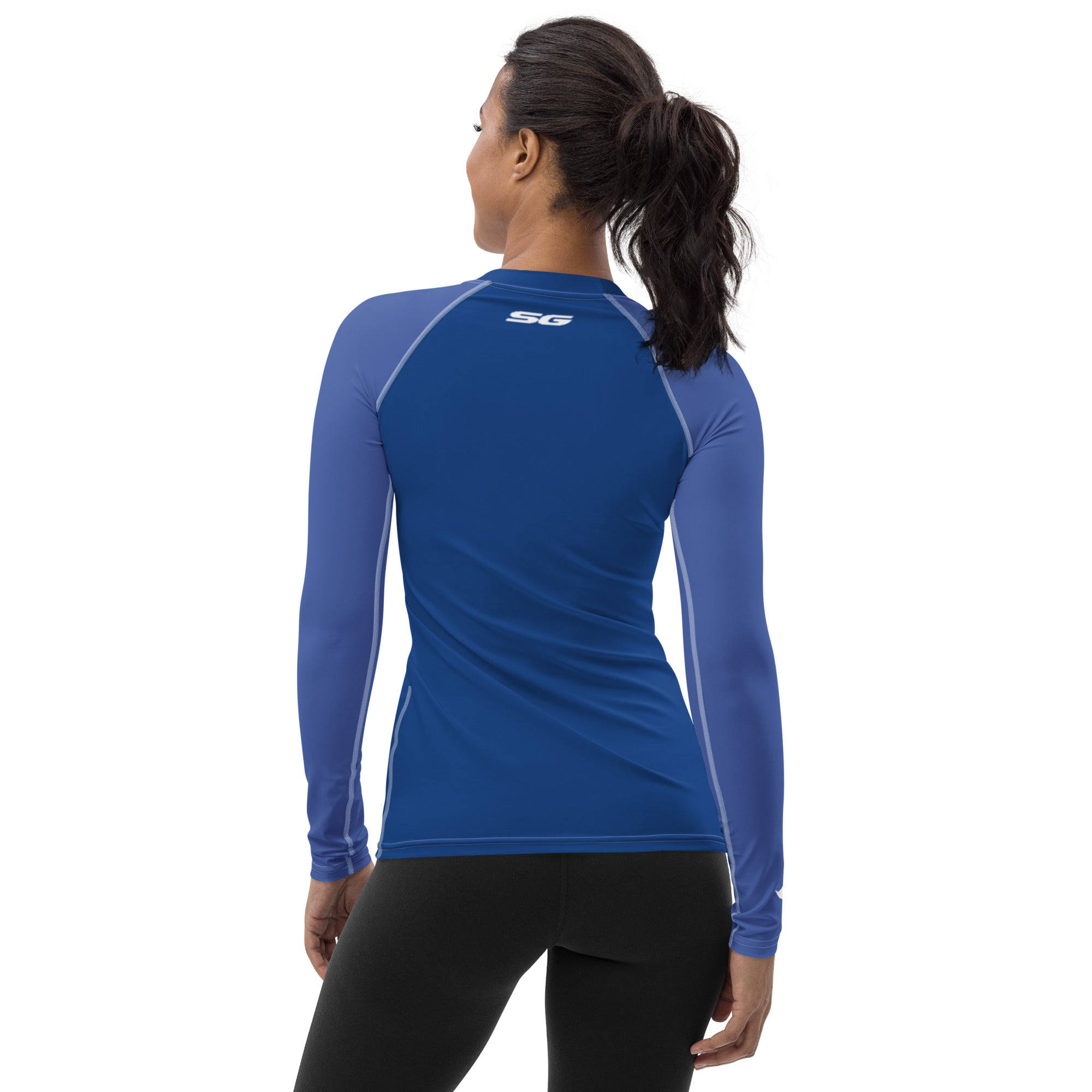 Women's Long Sleeve Rash Guard with Pockets | Scuba Blue