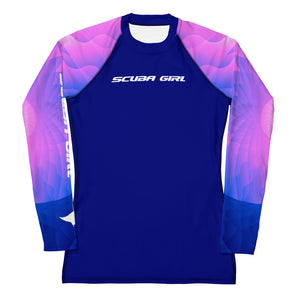 Women's Scuba Rash Guard - Turbo Ray (Pink Shell)