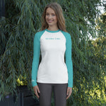 Load image into Gallery viewer, Women&#39;s SCUBA Rash Guard - Tribal Ray (Teal)
