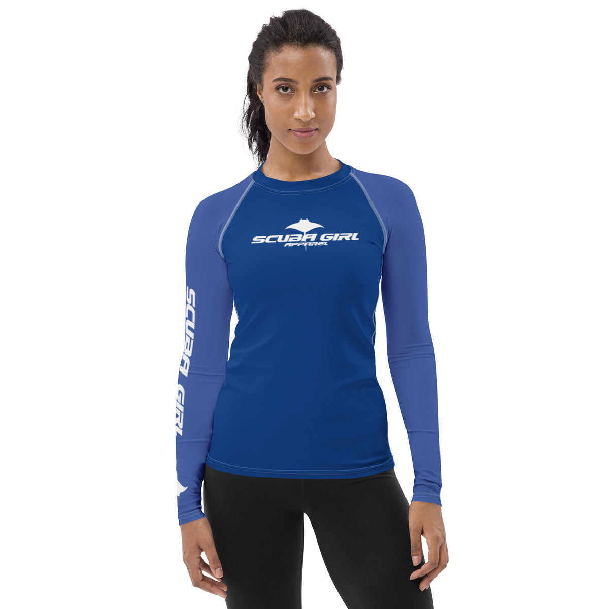 Women's Scuba Rash Guard - SG Turbo (Blue) – Scuba Girl Apparel