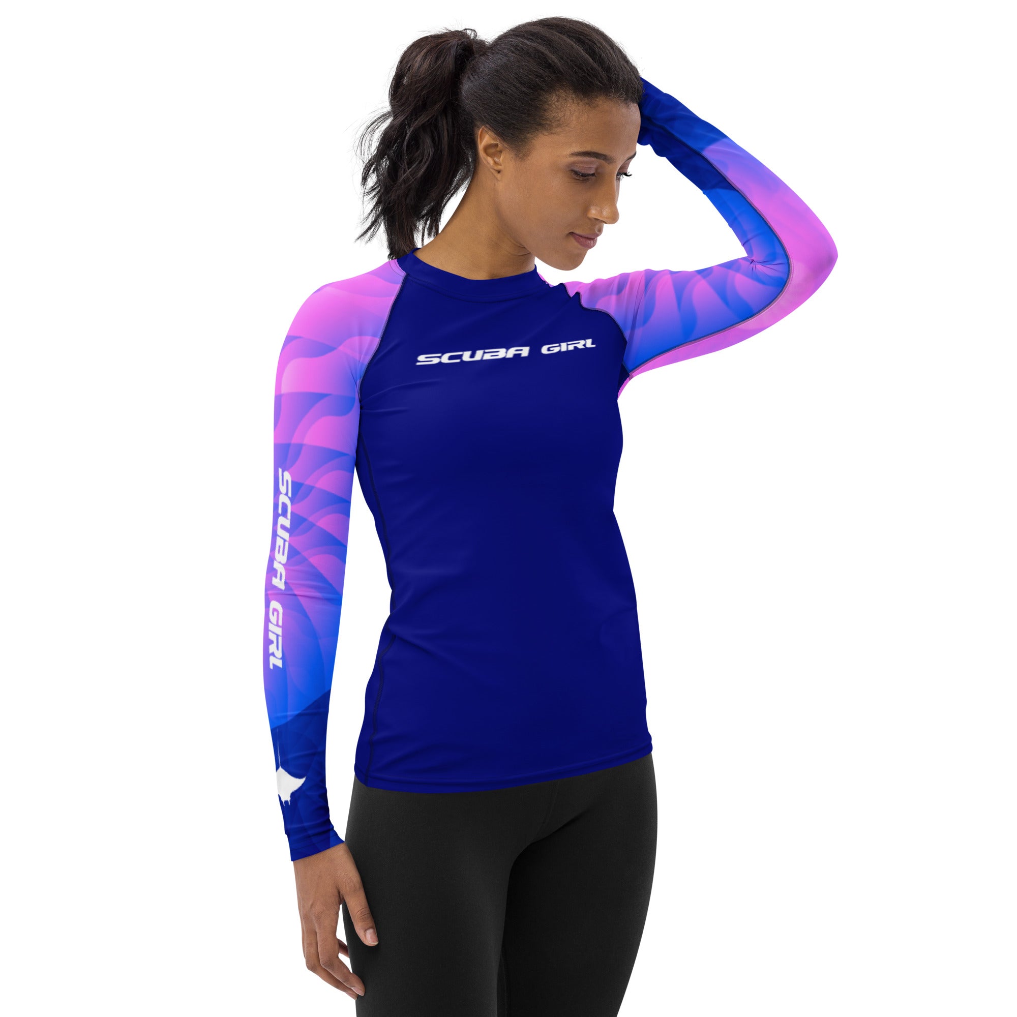 Women's Scuba Rash Guard - Turbo Ray (Pink Shell)