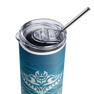 Stainless Steel Tumbler - Tribal Ray (Waves)