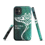 Load image into Gallery viewer, iPhone Case - Tribal Ray (Green Hide)
