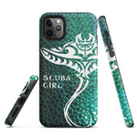 Load image into Gallery viewer, iPhone Case - Tribal Ray (Green Hide)
