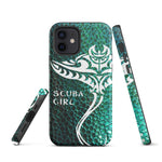 Load image into Gallery viewer, iPhone Case - Tribal Ray (Green Hide)
