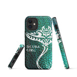 Load image into Gallery viewer, iPhone Case - Tribal Ray (Green Hide)
