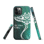 Load image into Gallery viewer, iPhone Case - Tribal Ray (Green Hide)
