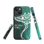 Load image into Gallery viewer, iPhone Case - Tribal Ray (Green Hide)
