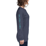 Load image into Gallery viewer, Manta-Ray Long Sleeve Tee (Turquoise Logo)
