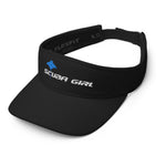 Load image into Gallery viewer, SG Black Visor (Blue/White Logo)
