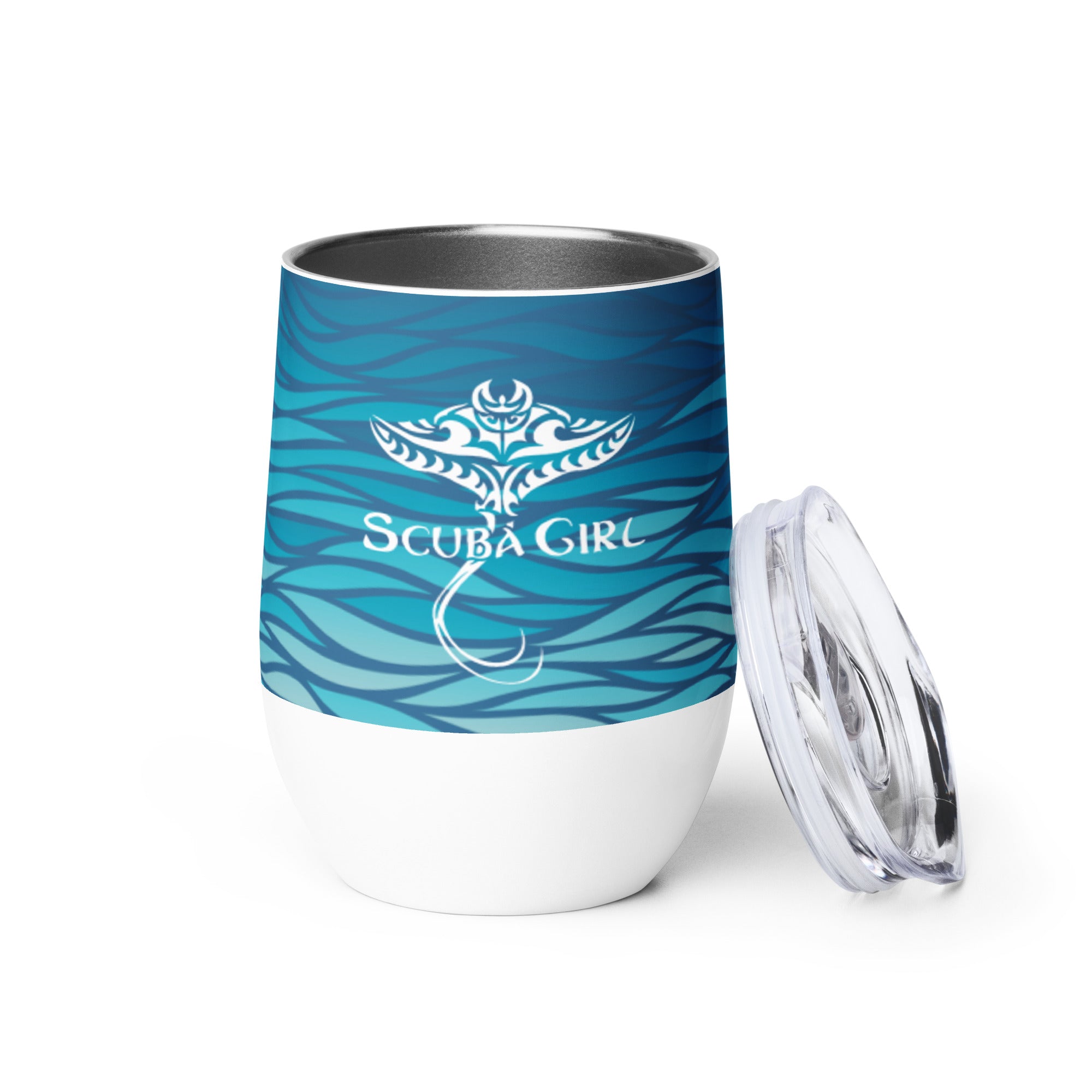 Wine Tumbler - Tribal Ray (Waves)