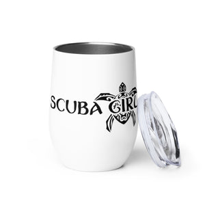 Wine Tumbler - Sea Turtle (Black)