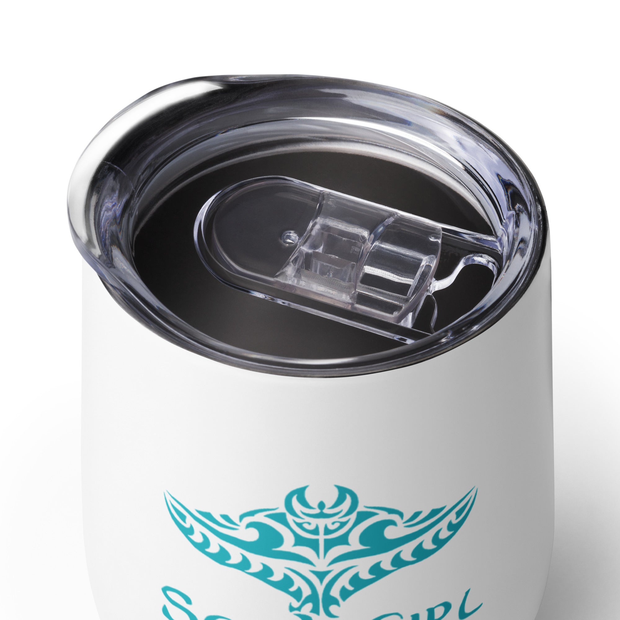 Wine Tumbler - Tribal Ray (Teal)